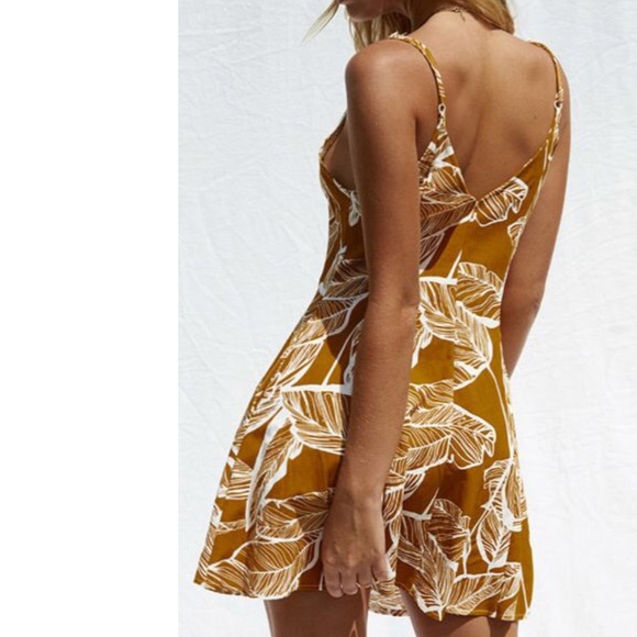 Mustard boho mini dress - Picture 4 of 6